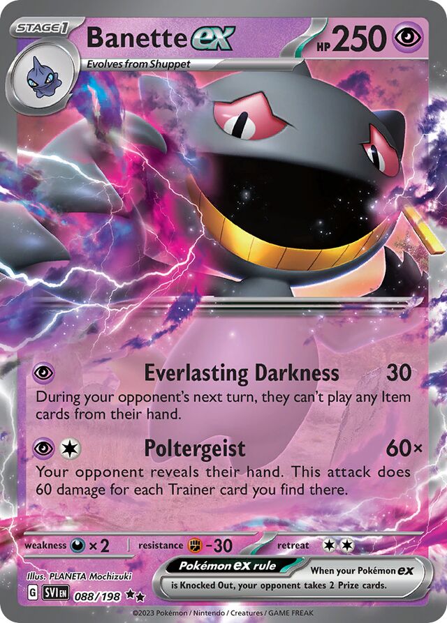 Banette Ex Scarlet Violet International Tcg Tcg Collector