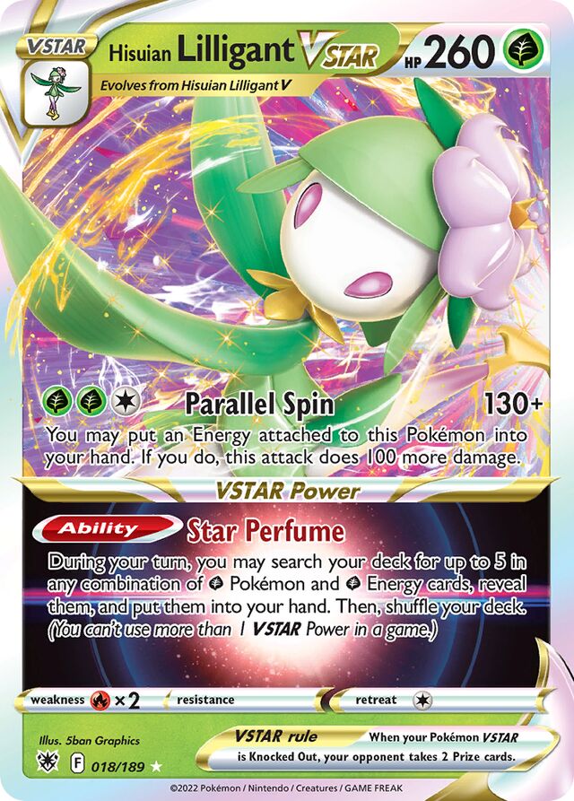 Hisuian Lilligant VSTAR Astral Radiance 018 189 International TCG