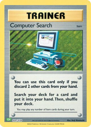 Computer Search (Pokémon TCG Classic (Venusaur) 020/034)