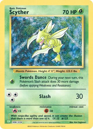 Scyther (Pokémon TCG Classic (Venusaur) 006/034)