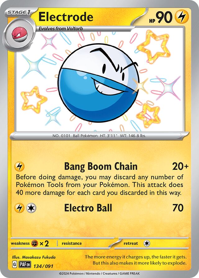 Electrode Paldean Fates 134/091 Shiny Rare