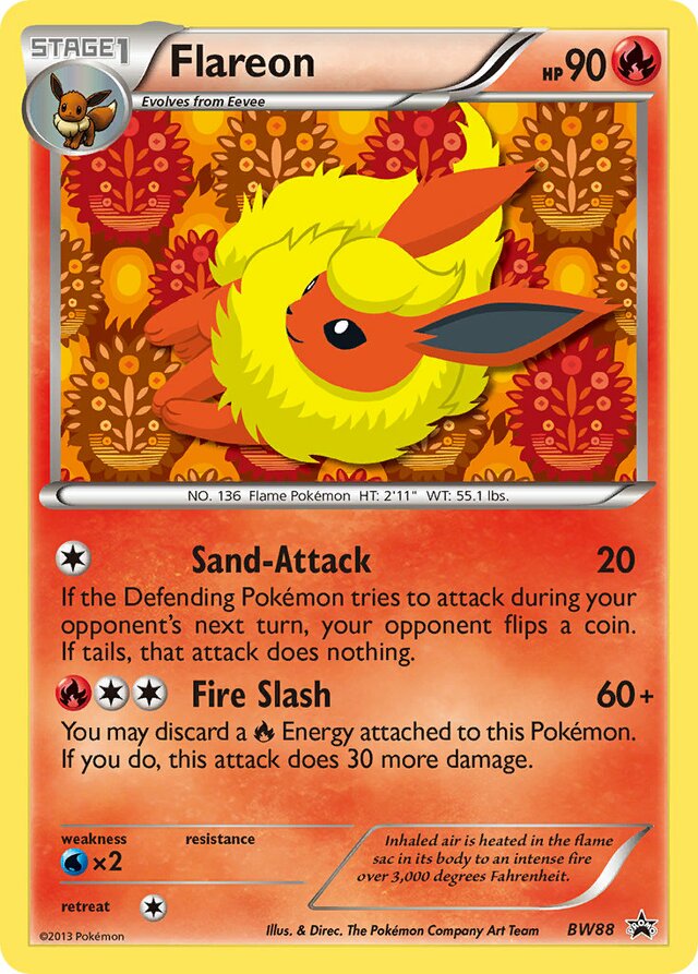 Flareon BW Black Star Promos BW88 PROMO