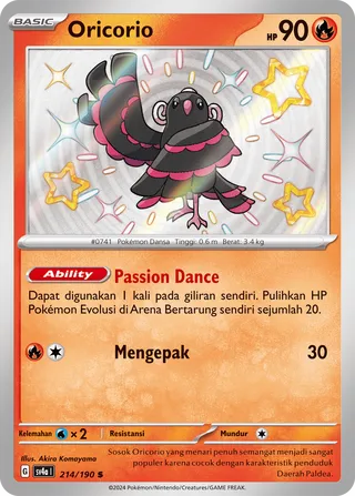 Oricorio (Shiny Treasure ex 214/190)
