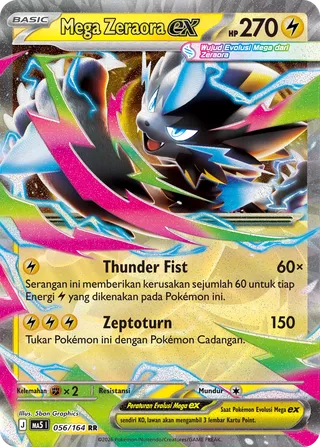 Mega Zeraora ex (Shadowy Threats 056/164)