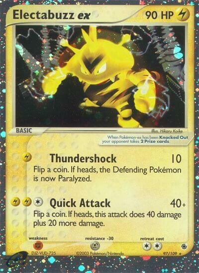 Electabuzz ex Ruby & Sapphire 97/109 Rare Holo ex