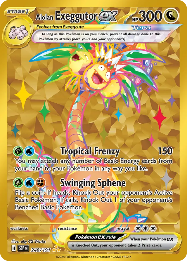 Alolan Exeggutorex Surging Sparks 248/191 Hyper Rare