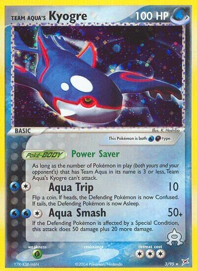 Team Aqua's Kyogre Team Magma vs Team Aqua 3/95 Rare Holo