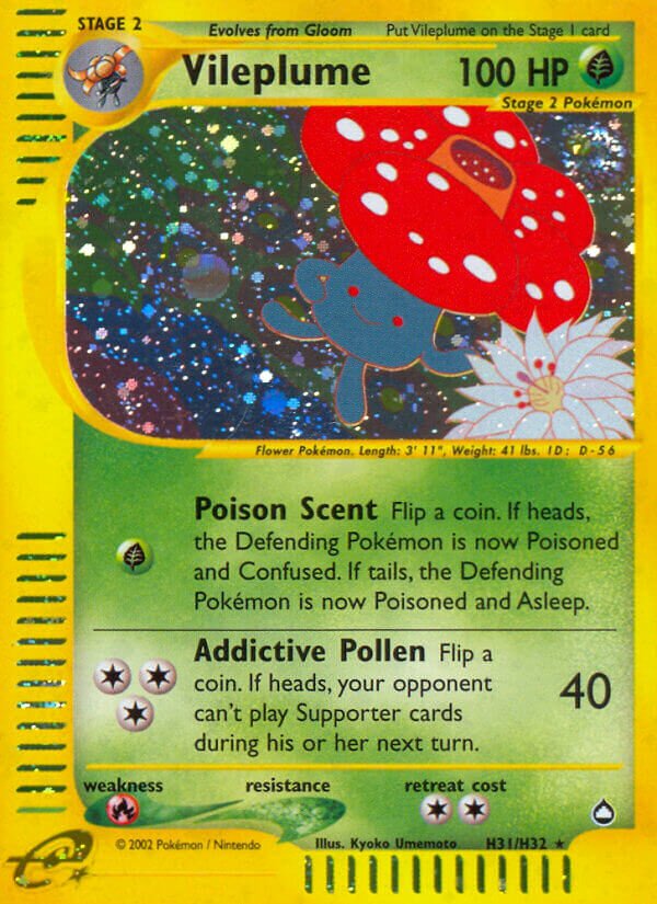 H31/H32 Vileplume AQ Rare Holo