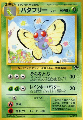 Butterfreeバタフリ Southern Islandsサザンアイランド Field of Flowers
