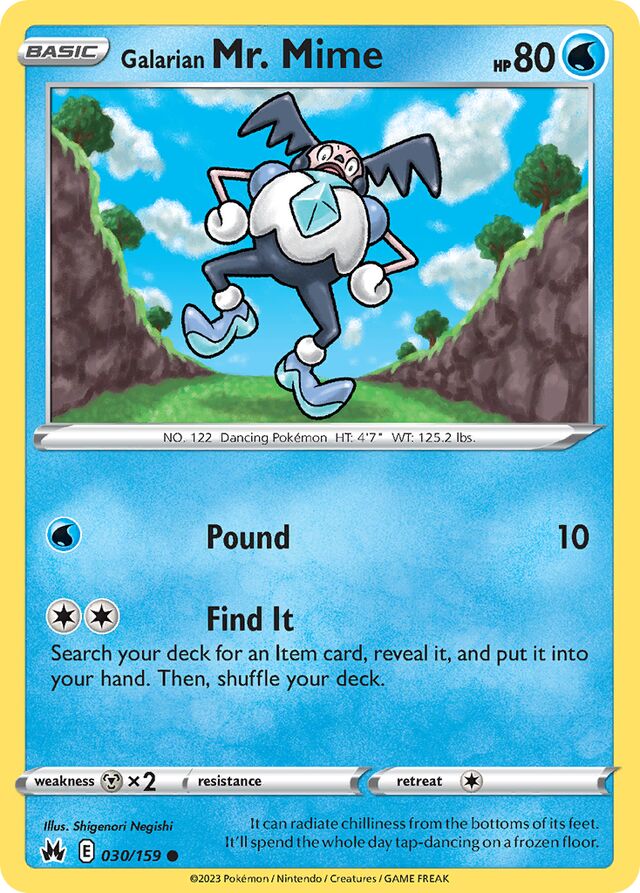 Galarian Mr. Mime Crown Zenith 030/159 Common