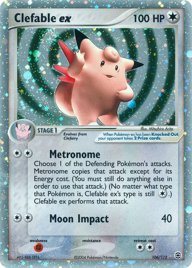 106/112 Clefable ex RG Rare Holo ex