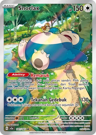 Snorlax (Pokémon Card 151 181/165)