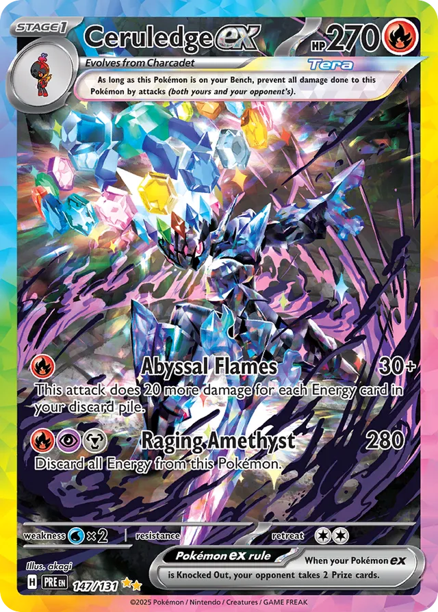 Ceruledgeex Prismatic Evolutions 147/131 Special Illustration Rare