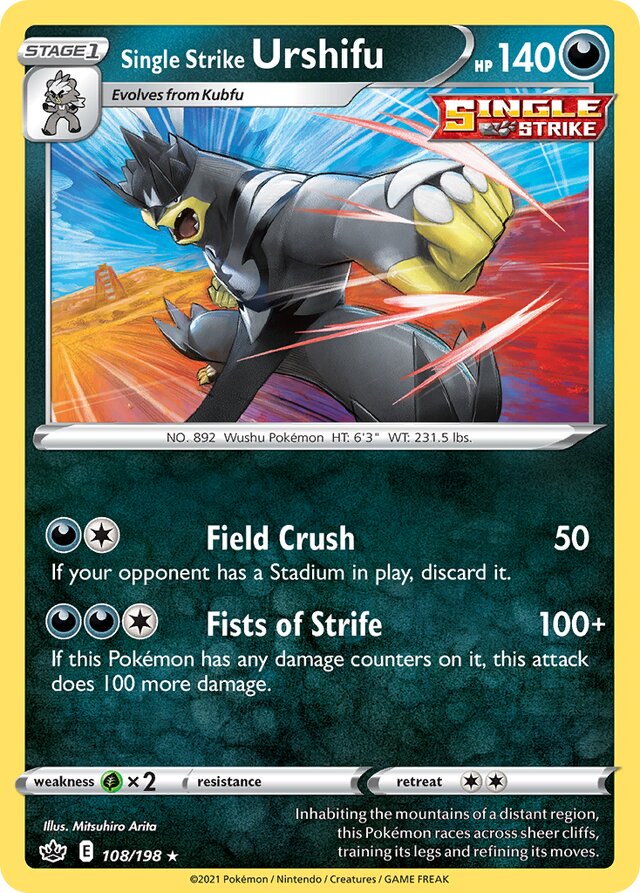 108/198 Single Strike Urshifu CRE Rare Holo