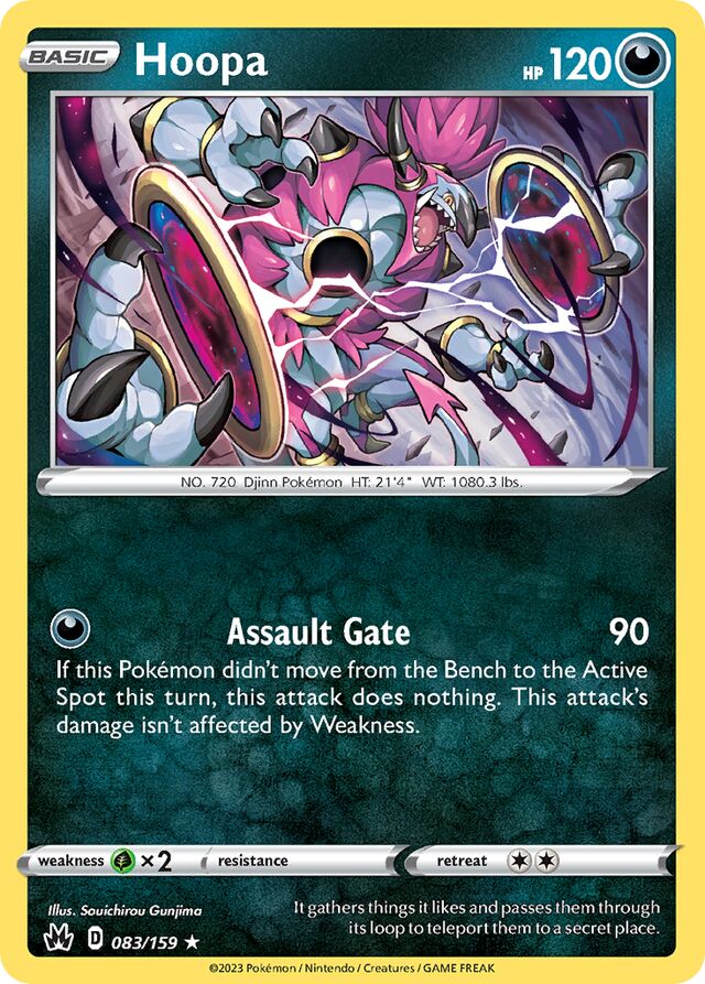 Hoopa Crown Zenith 083/159 Rare Holo