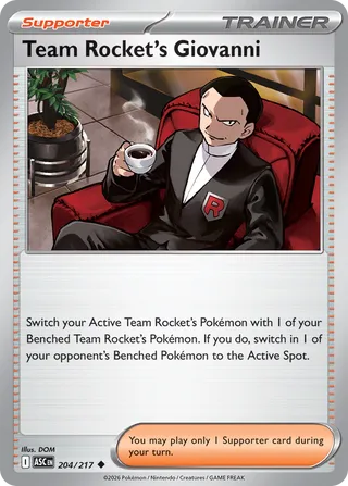 Team Rocket's Giovanni (Ascended Heroes 204/217)