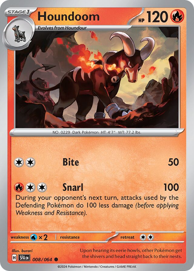Houndoom Shrouded Fable 008/064 Common