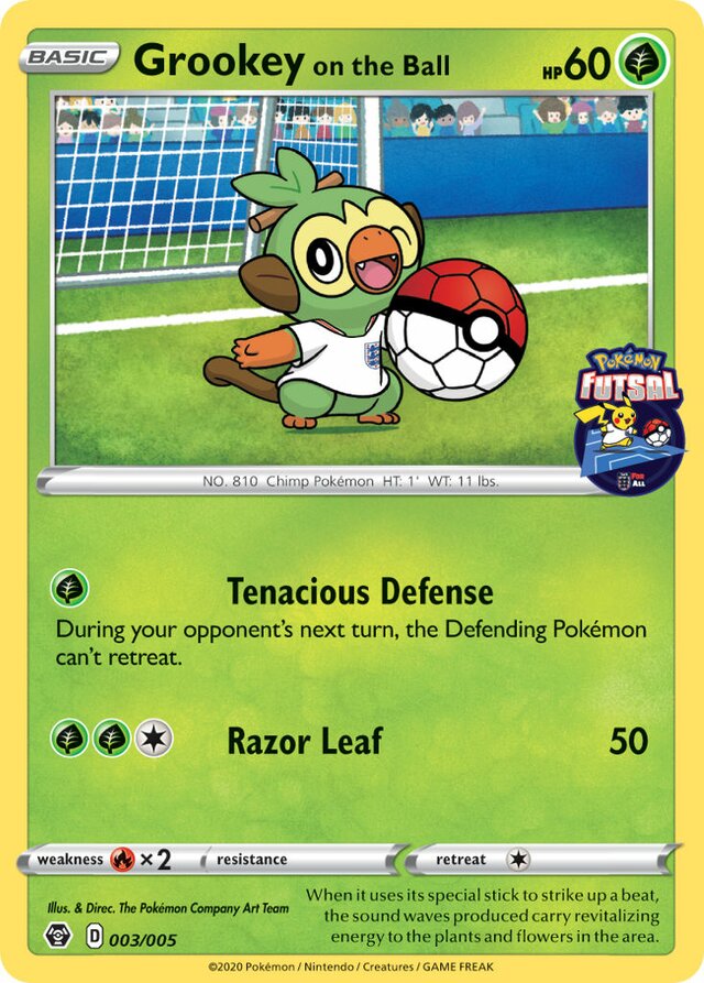 Grookey on the Ball Pokémon Futsal 003/005 —