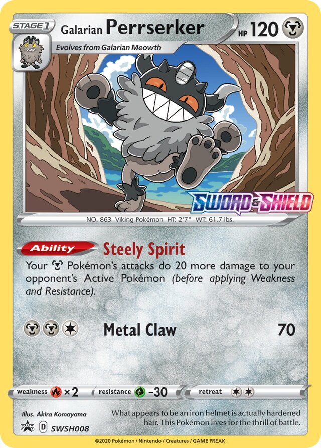 SWSH008 Galarian Perrserker SSP PROMO