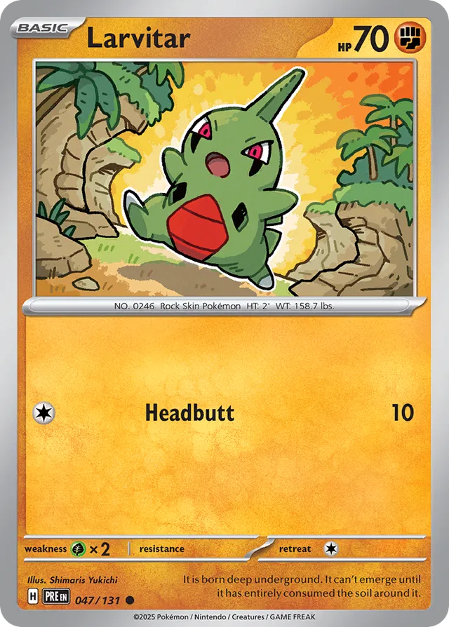 Larvitar Prismatic Evolutions 047/131 Common