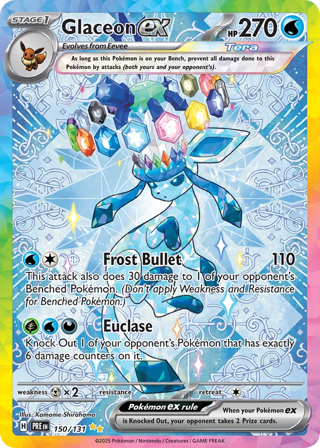 Glaceonex Prismatic Evolutions 150/131 Special Illustration Rare