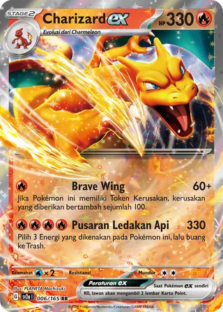 Charizard ex (Pokémon Card 151 006/165)