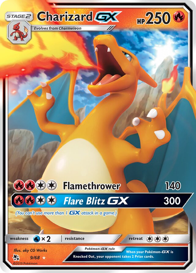 CharizardGX Hidden Fates 9/68 Ultra-Rare Rare