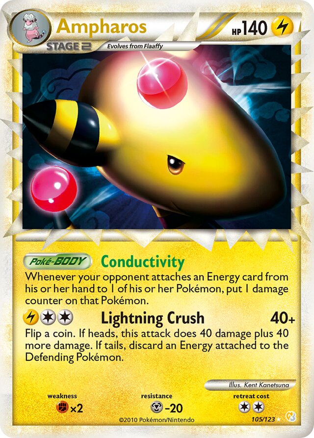 Ampharos HeartGold & SoulSilver 105/123 SuperRare Holo