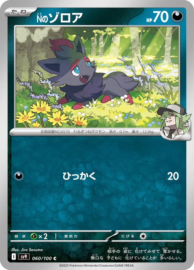 N's ZoruaＮのゾロア 9 Battle Partnersバトルパートナーズ 060/100 C