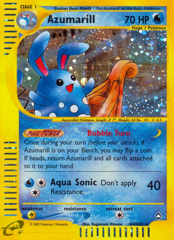 H4/H32 Azumarill AQ Rare Holo