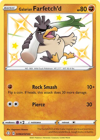 Galarian Farfetch'd (Shining Fates SV063/SV122) – TCG Collector