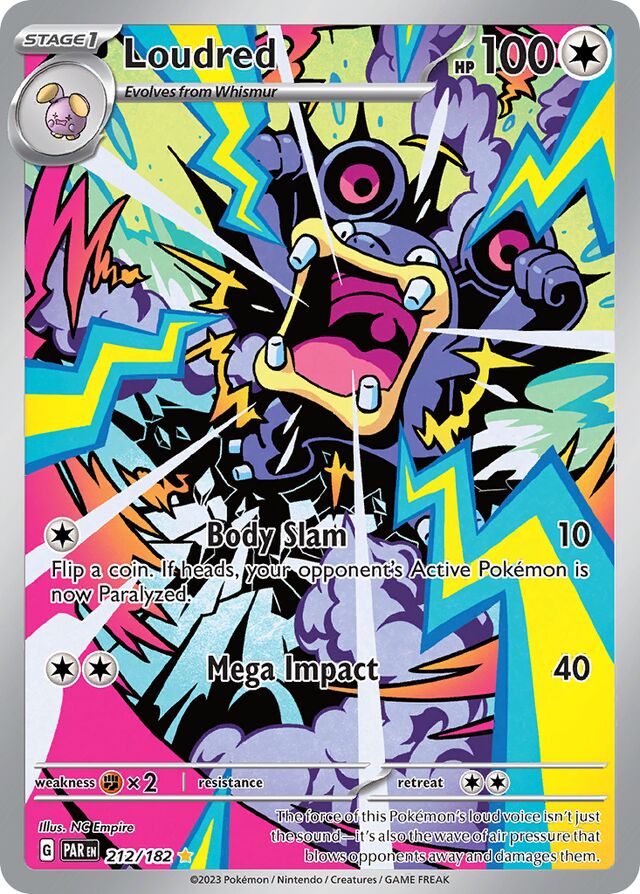 212/182 Loudred PAR Illustration Rare