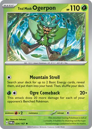 Teal Mask Ogerpon (Twilight Masquerade 024/167)