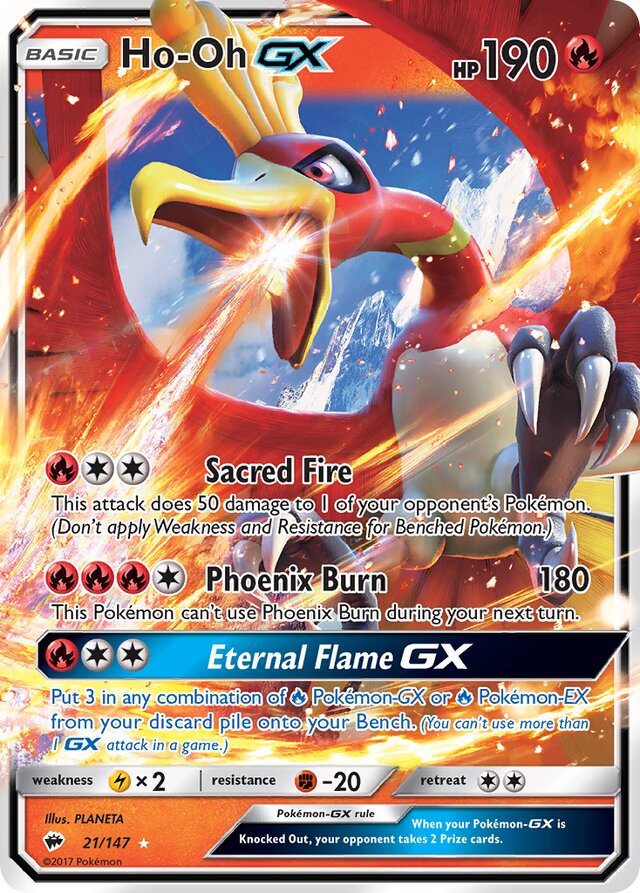 Burning Shadows Ho-Oh GX 21 PSA 10 Values - MAVIN