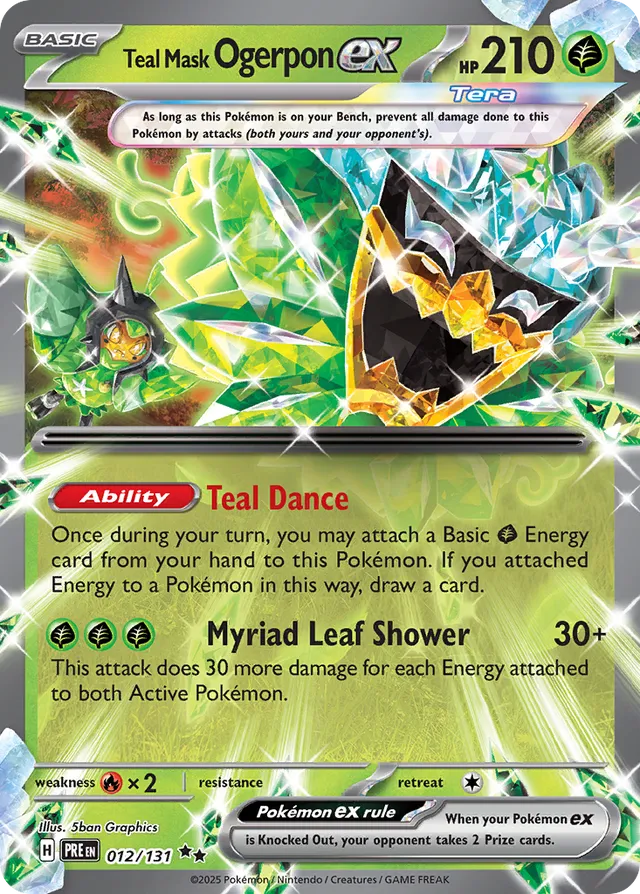 Teal Mask Ogerponex Prismatic Evolutions 012/131 Double Rare