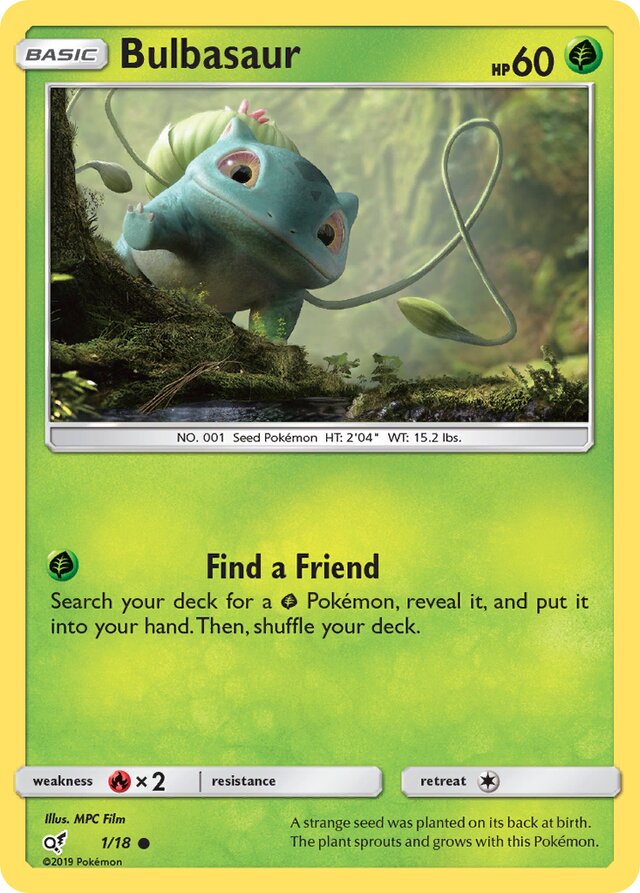 Bulbasaur Detective Pikachu 1/18 Common Holo