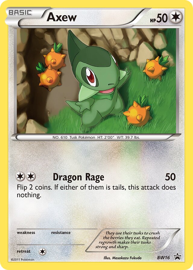 Axew BW Black Star Promos BW16 PROMO