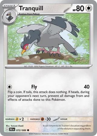 Tranquill (Black Bolt 072/086)