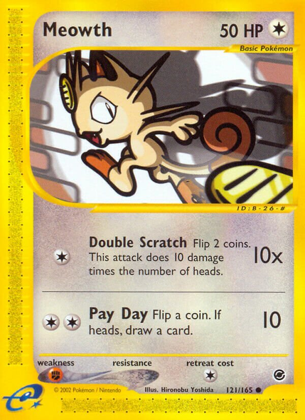 121/165 Meowth EX Common