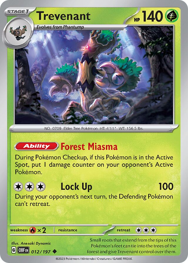 012/197 Trevenant OBF Uncommon