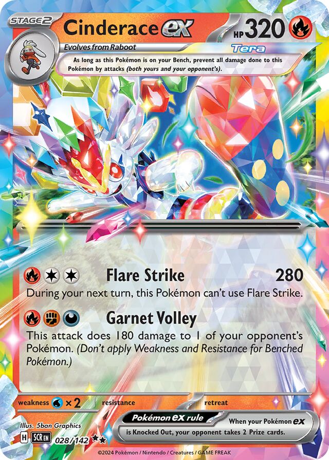 028/142 Cinderaceex SCR Double Rare