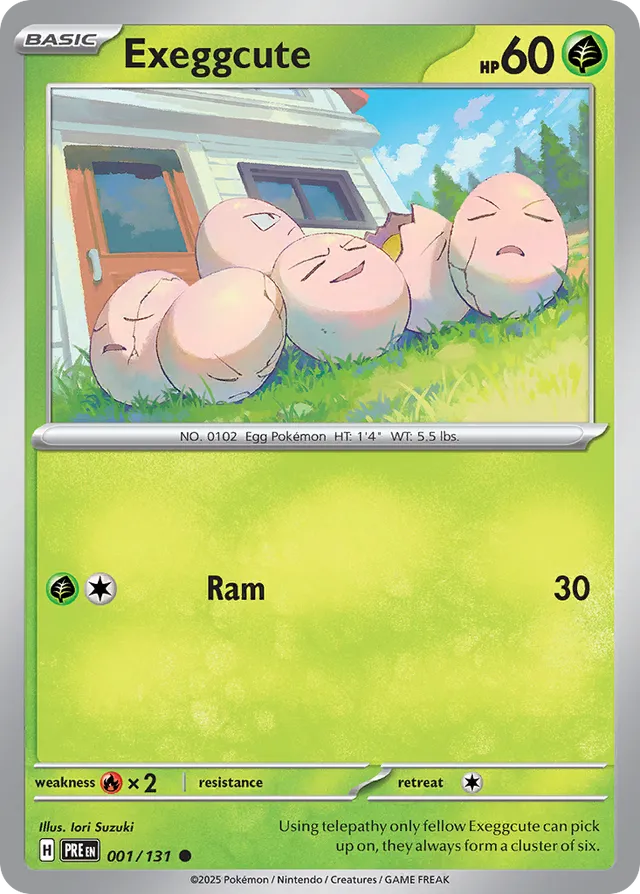 Exeggcute Prismatic Evolutions 001/131 Common