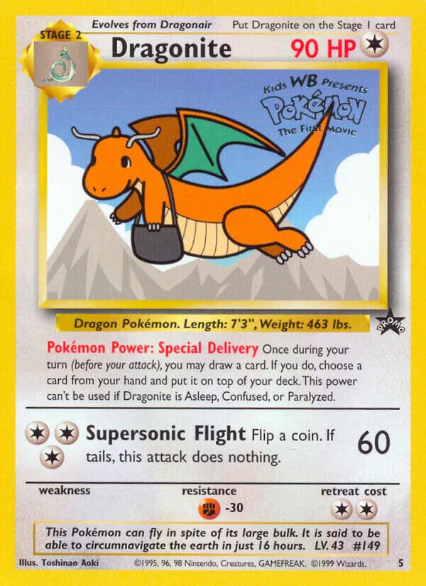 Dragonite [Pokémon: The First Movie] Wizards Black Star Promos 5 PROMO