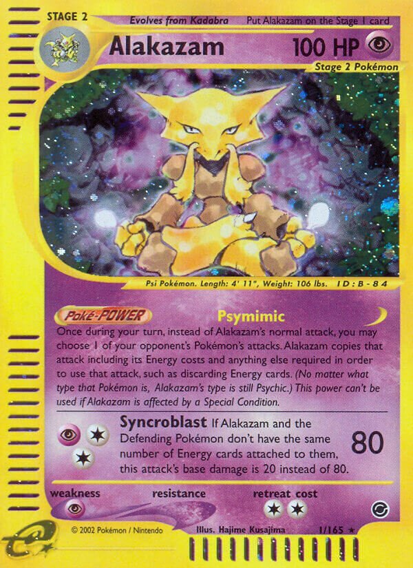 1/165 Alakazam EX Rare Holo