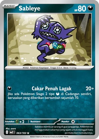 Sableye (Blue Blaze 063/103)