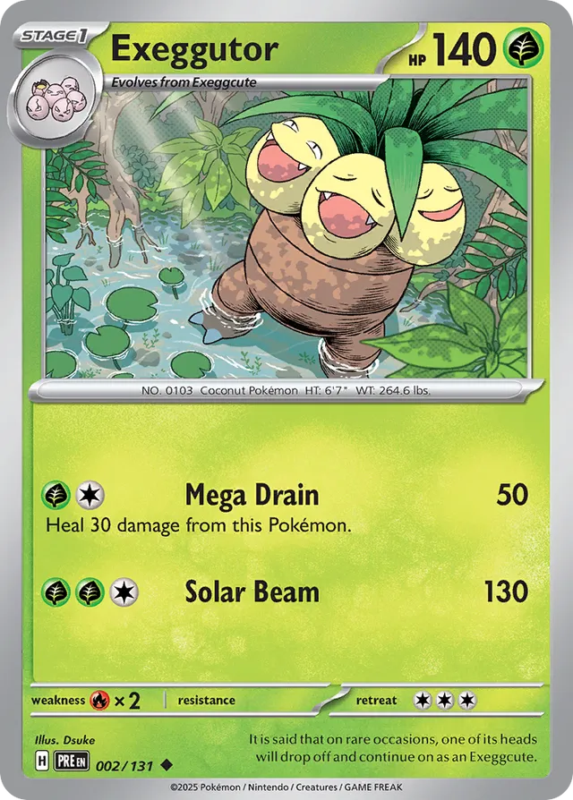 Exeggutor Prismatic Evolutions 002/131 Uncommon