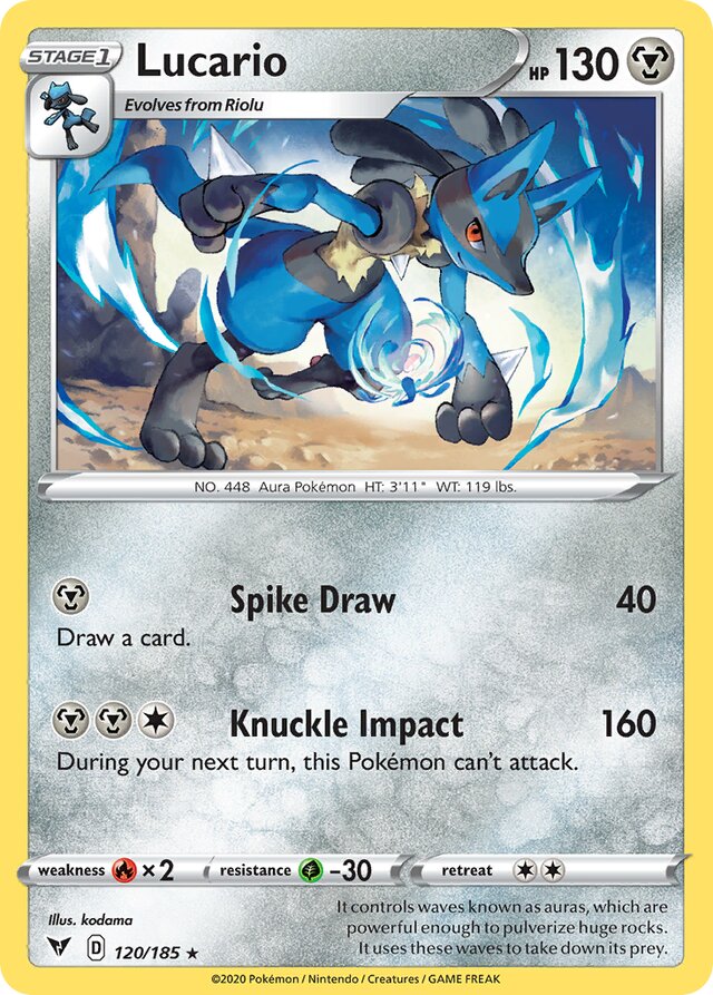 120/185 Lucario VIV Rare
