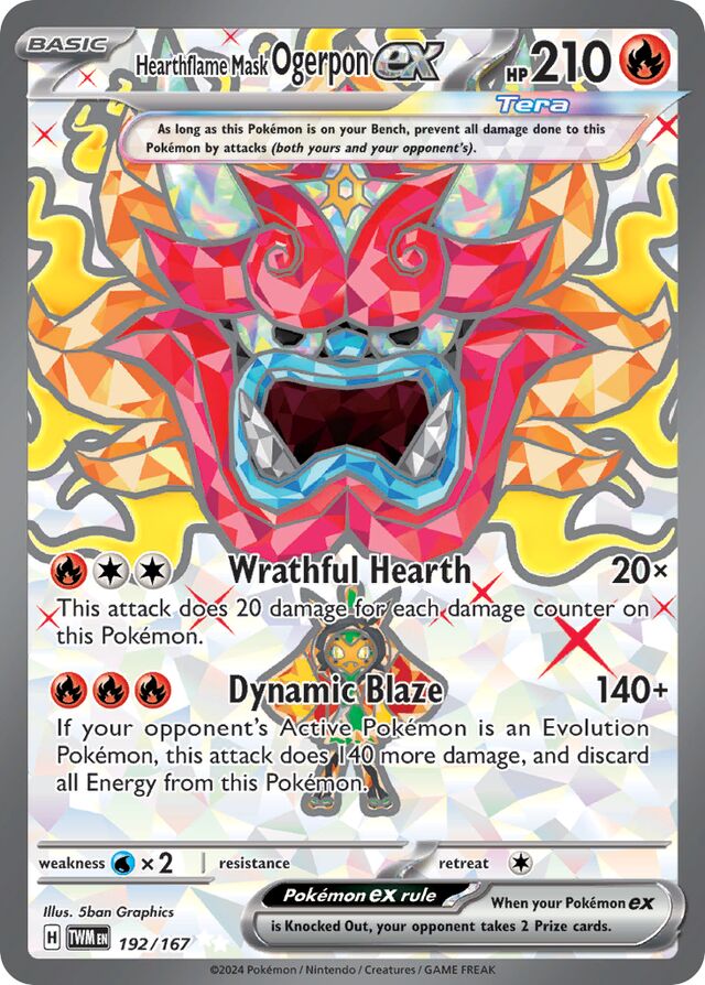 192/167 Hearthflame Mask Ogerponex TWM Ultra Rare