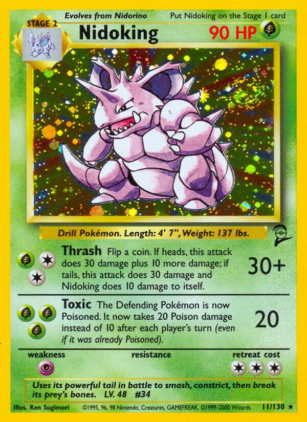 Nidoking Base 2 11/130 Rare Holo