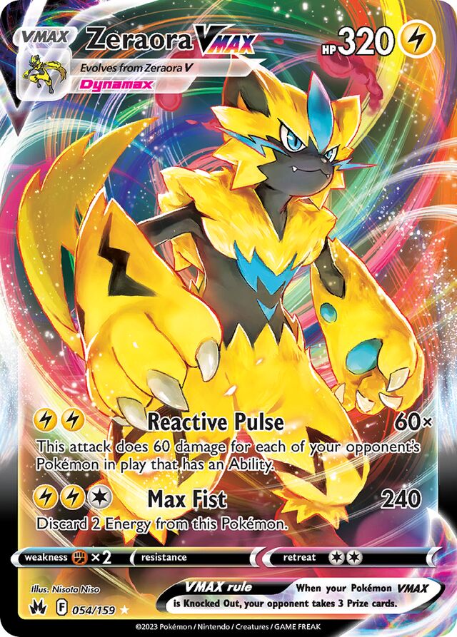 Zeraora VMAX (Crown Zenith 054/159) – TCG Collector